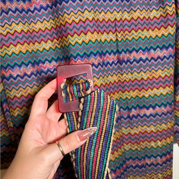 Vintage Missoni Colorful Zigzag Knit midi dress - Picture 9 of 10